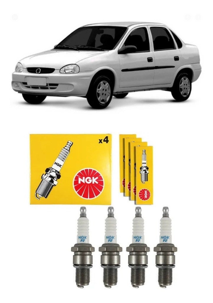 15270103178_15269643465_15269512526_15269504505_15269302494_15269186278_15268990474_15268981371_15222644033_.jpg Jogo De Velas Igniçao Corsa Celta 1.0 Vhc Flex Ngk Br8es - Imagem 1