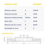 Par Disco Freio Diant Vent Voyage Gol G5 1.0 2008 2012 Hf87 - Imagem 2