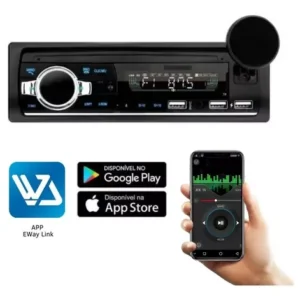 Rádio Automotivo Bluetooth Tiger Auto 45w Rms Preto Rca Mp3
